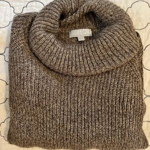 Neutral Brown Cowl neck Sweater